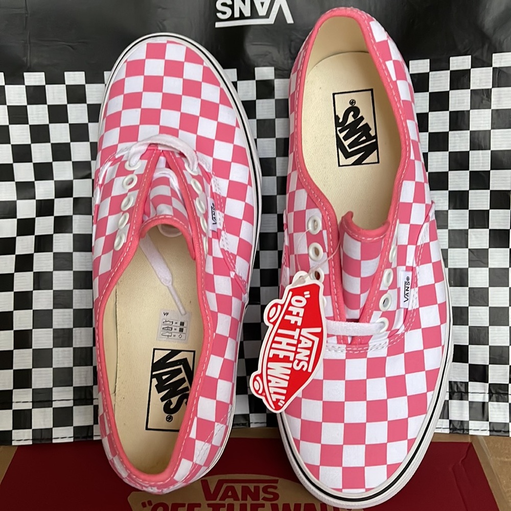 Vans Authentic Checkerboard Pink Lemonade/True White WMNS sneakers - Picture 13 of 16